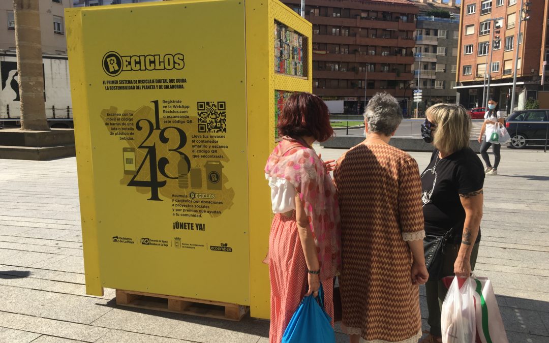 El pionero sistema de reciclaje RECICLOS instala cuatro puntos informativos en las calles de Calahorra